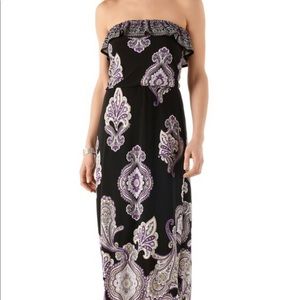 White House Black Market Paisley Bandeau Dress